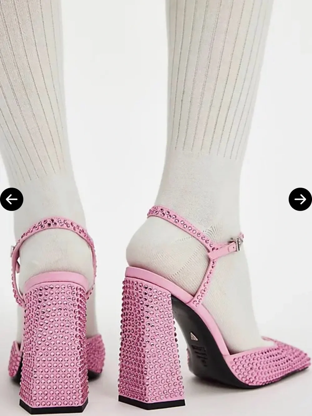 SCHUTZ Pink Studded Block Heel Sandals